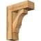 Ekena Millwork Balboa Block Rough Sawn Bracket w/ Offset Brace, Western Red Cedar, 6"W x 16"D x 20"H BKT0604X16X20BOA05RWR - alternate 1